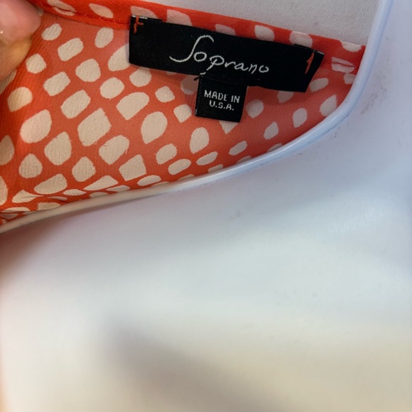 Soprano Women’s Orange and White Blouse - Picture 3 of 5